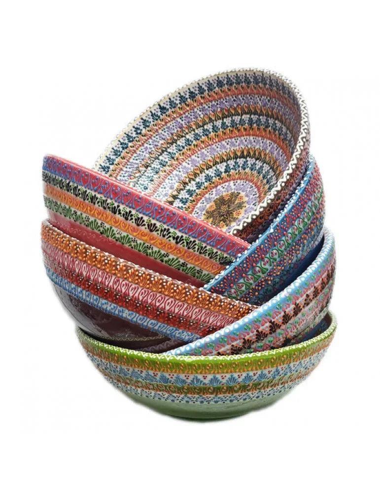 Dantel Desenli Kase 8'' – El Yapımı Seramik - My Store