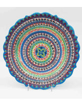 Dantel Desenli Tabak 33cm – El Yapımı Seramik