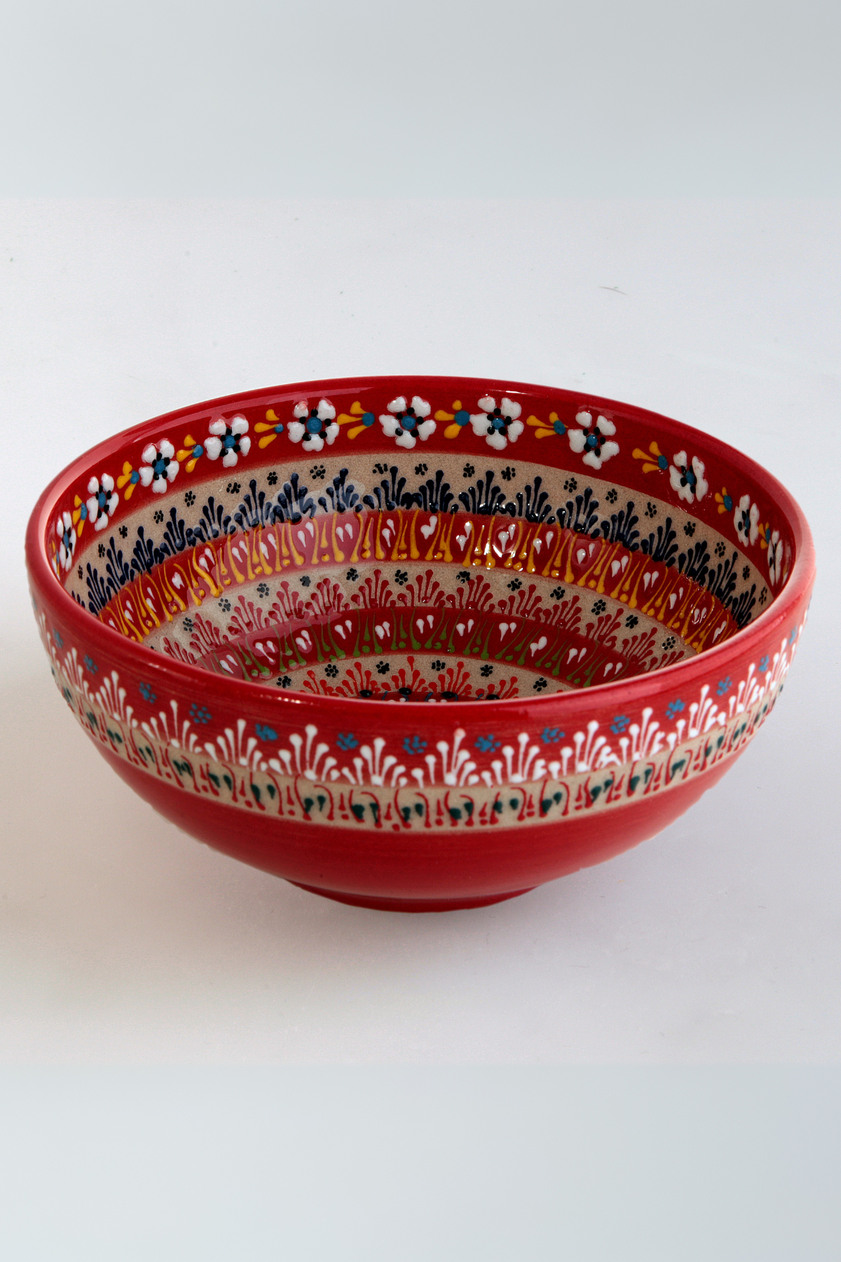 Dantel Desenli Kase 15cm– El Yapımı Seramik