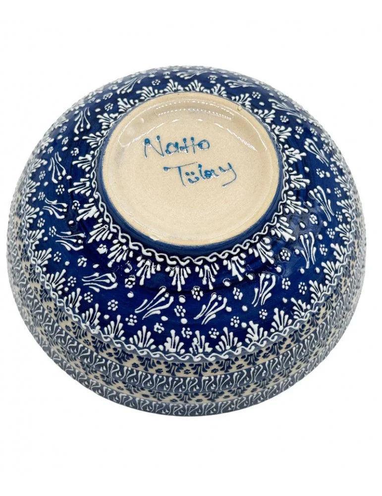 Dantel Desenli Kase 8'' – El Yapımı Seramik - My Store