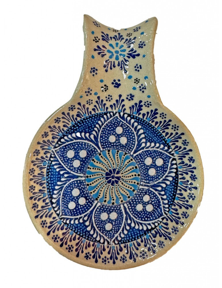 Dantel Desenli Kaşık Tutucu – Kısa Model, El Yapımı Seramik - My Store