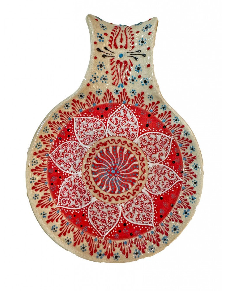 Dantel Desenli Kaşık Tutucu – Kısa Model, El Yapımı Seramik - My Store