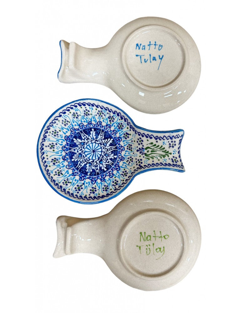 Dantel Desenli Kaşık Tutucu – Kısa Model, El Yapımı Seramik - My Store