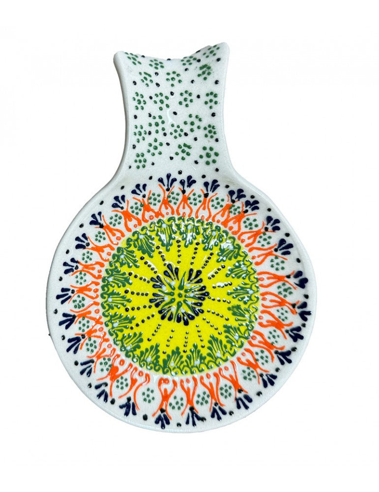 Dantel Desenli Kaşık Tutucu – Kısa Model, El Yapımı Seramik - My Store