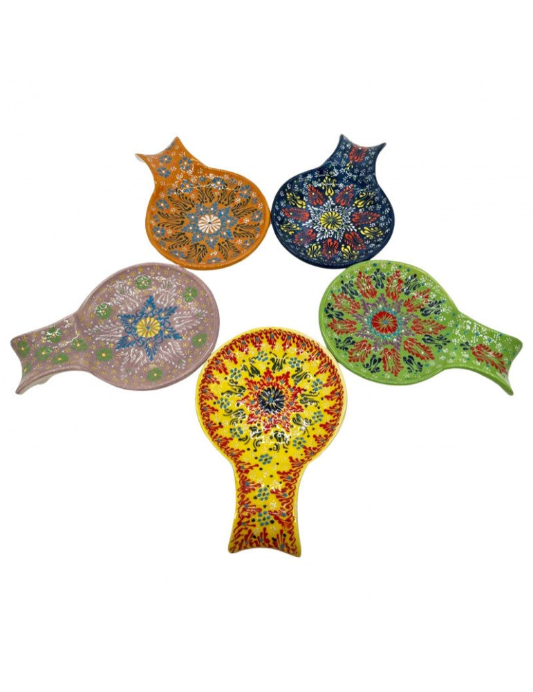 Dantel Desenli Kaşık Tutucu – Kısa Model, El Yapımı Seramik - My Store